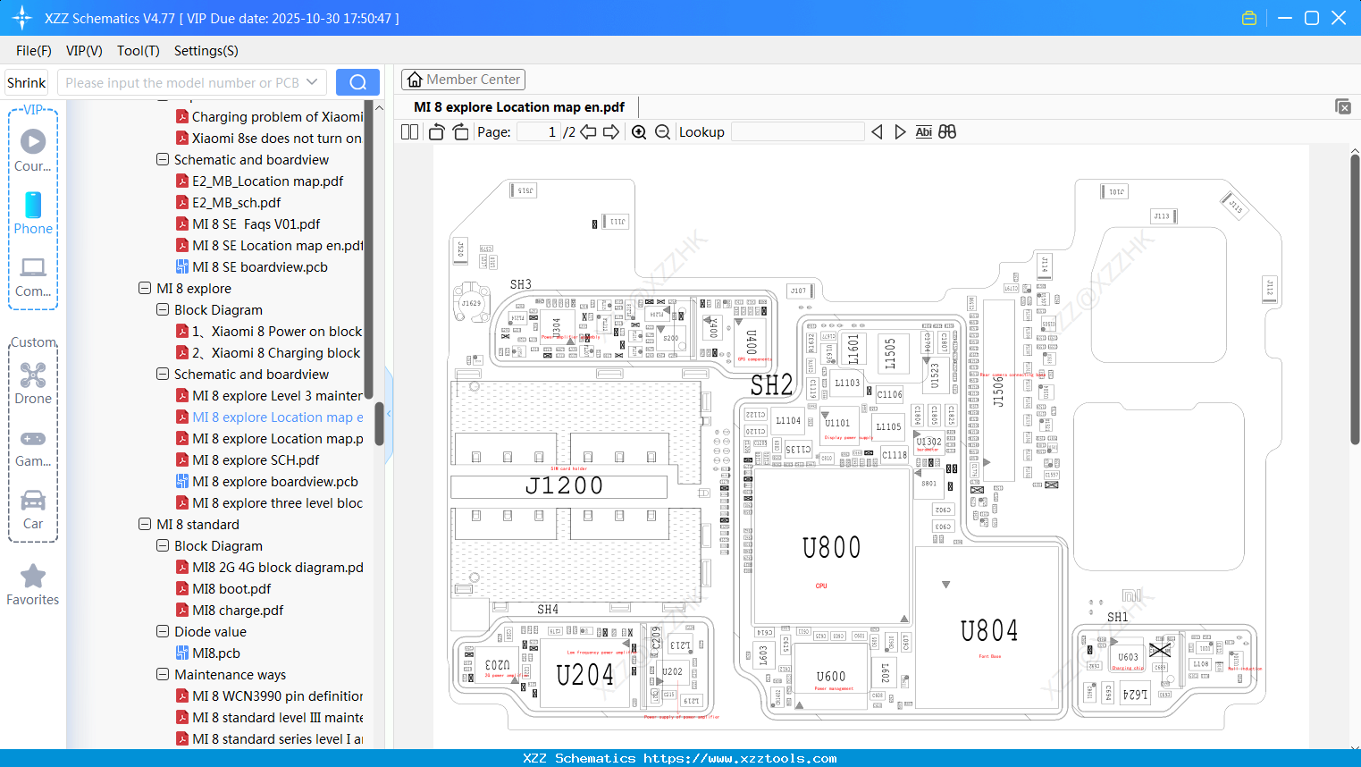 Xiaomi MI 8 Explore Location Map En